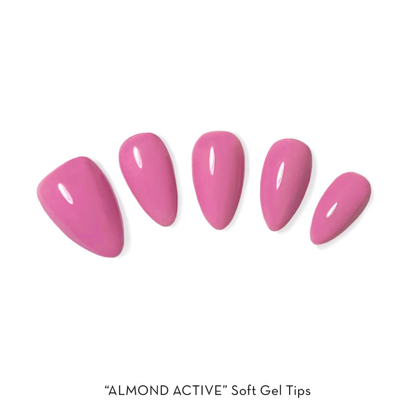 Soft Gel Tips | Almond Active Clear - 600pk
