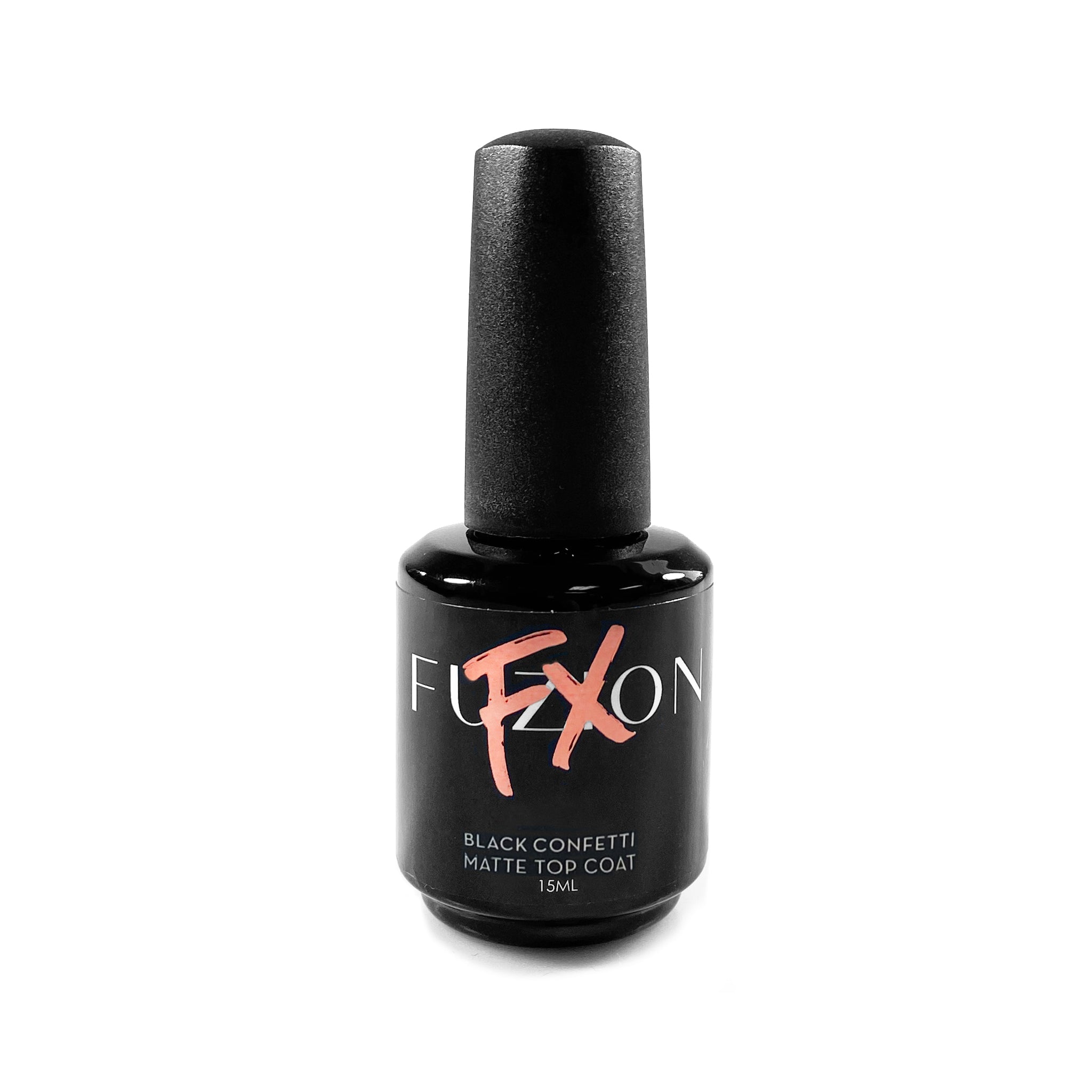 Black Confetti | Fuzion FX Matte Top Coat | 15ml