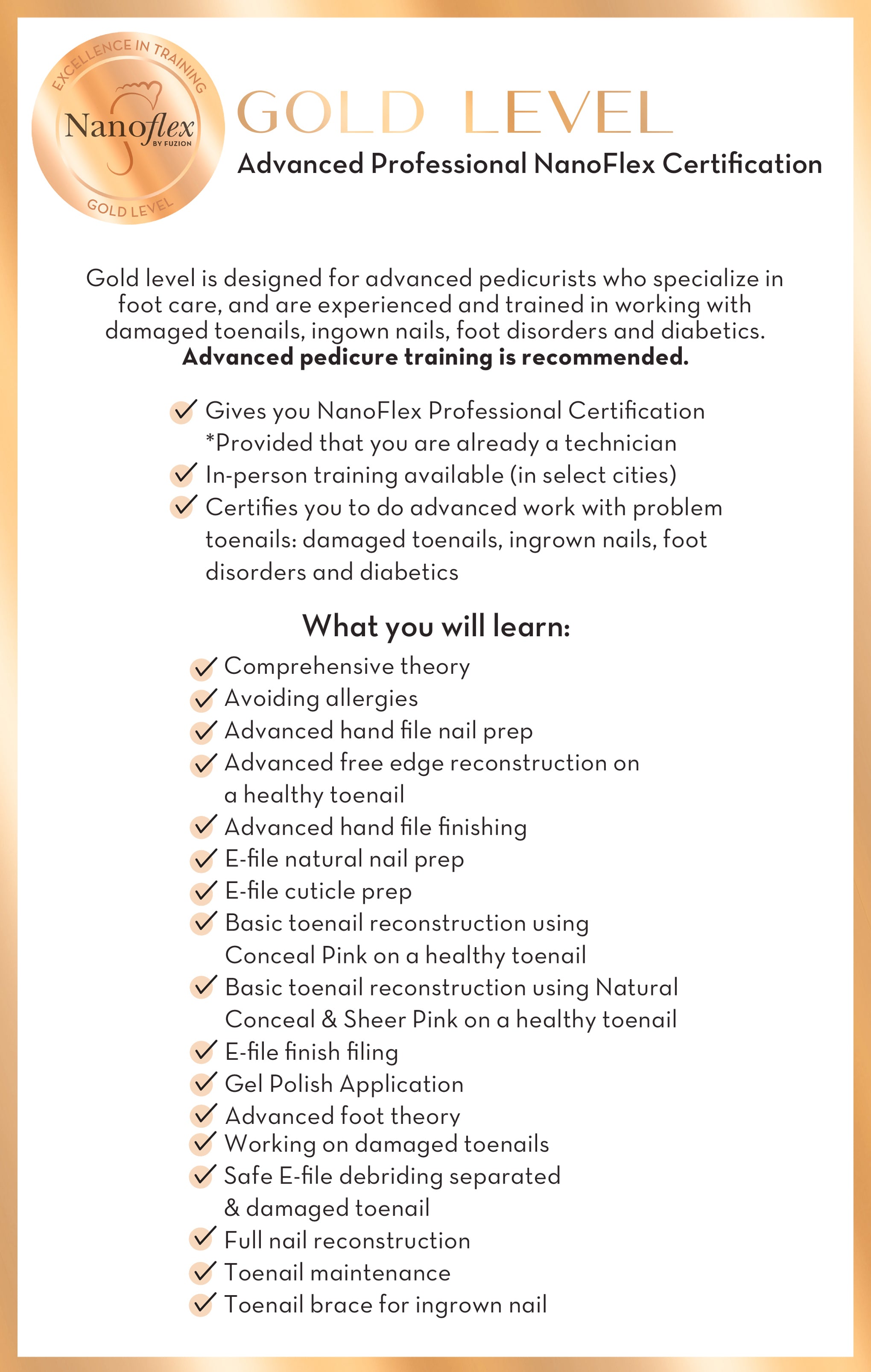 Online NanoFlex Gold Level Course *NO KIT* Version