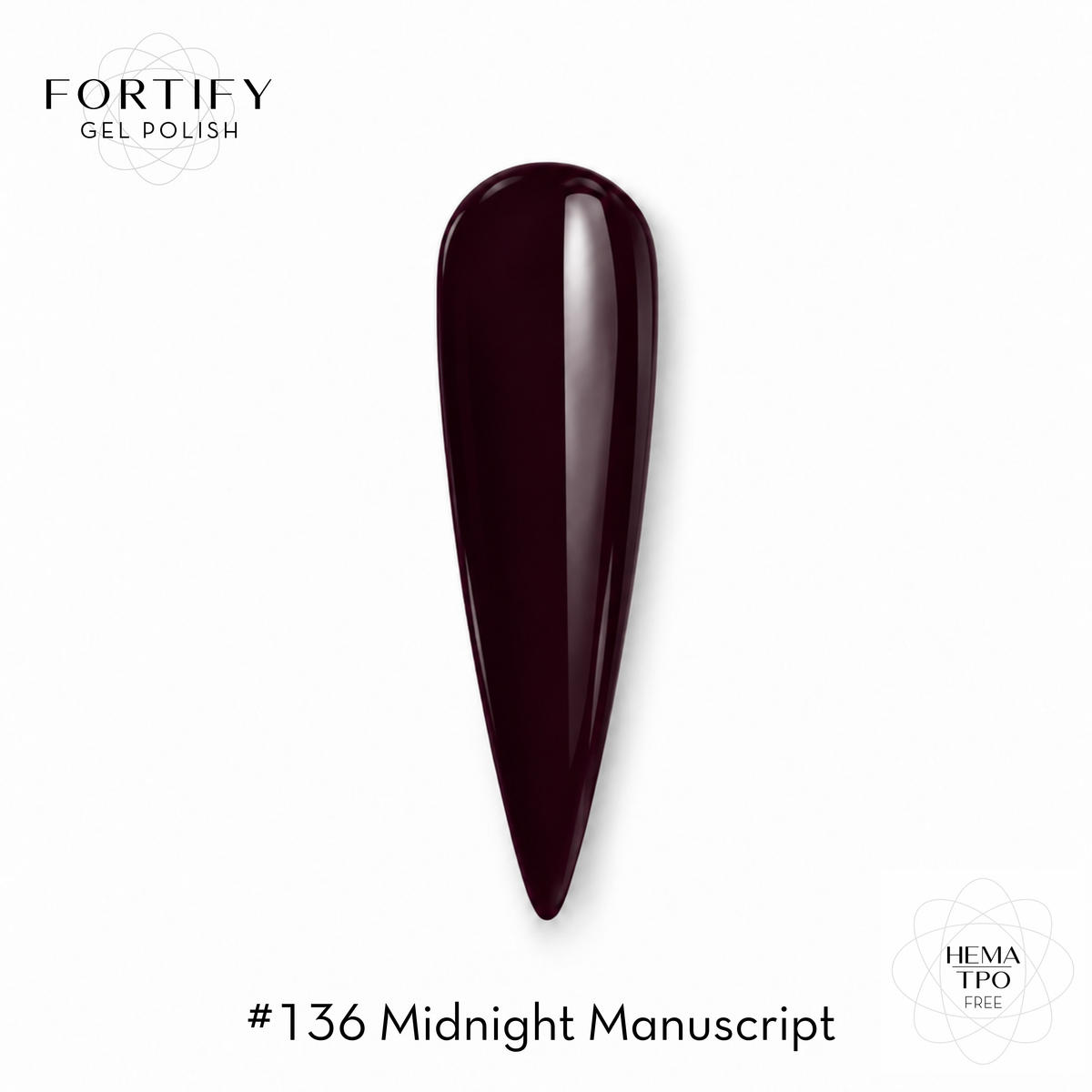 HEMA Free Gel Polish | Fortify by Fuzion | Colour 136 Midnight Manuscript