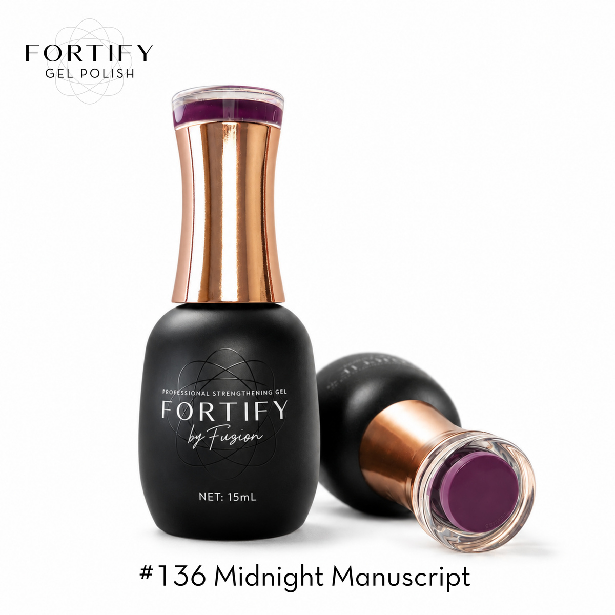 HEMA Free Gel Polish | Fortify by Fuzion | Colour 136 Midnight Manuscript