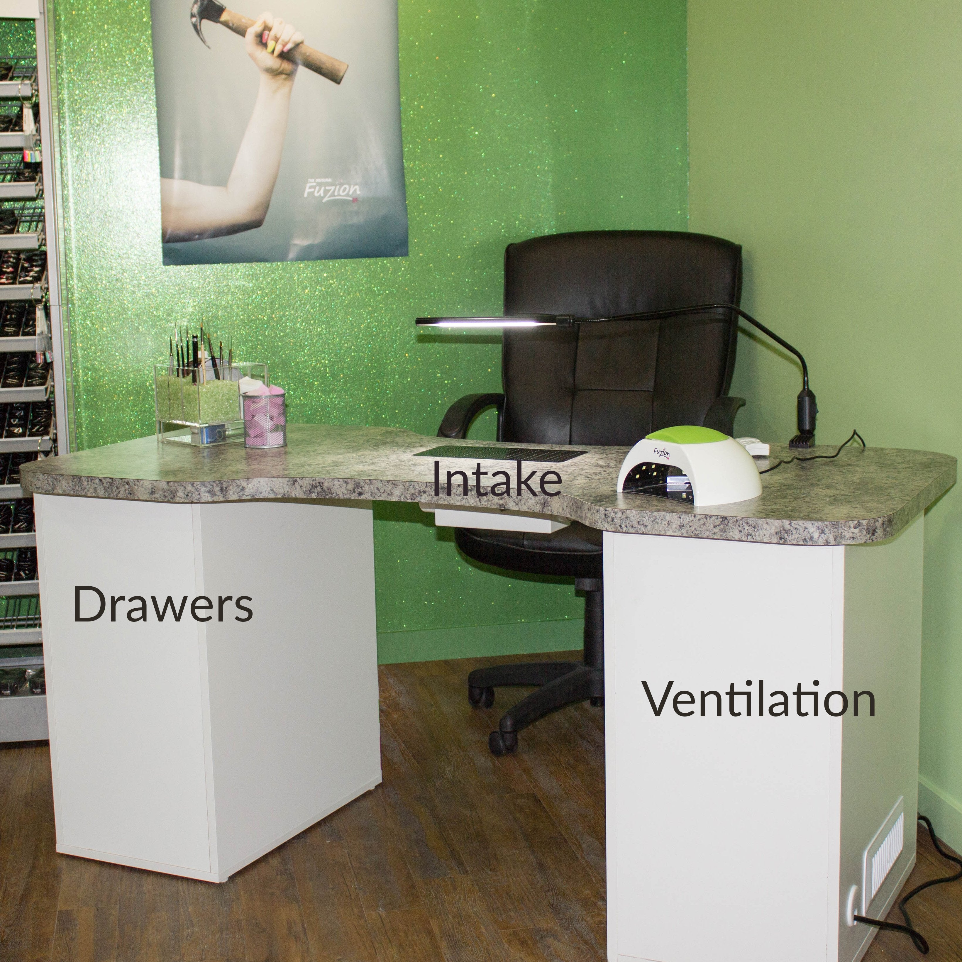 FDR Dust Extraction System Desk - Special Order Item (Price does not include shipping/delivery)