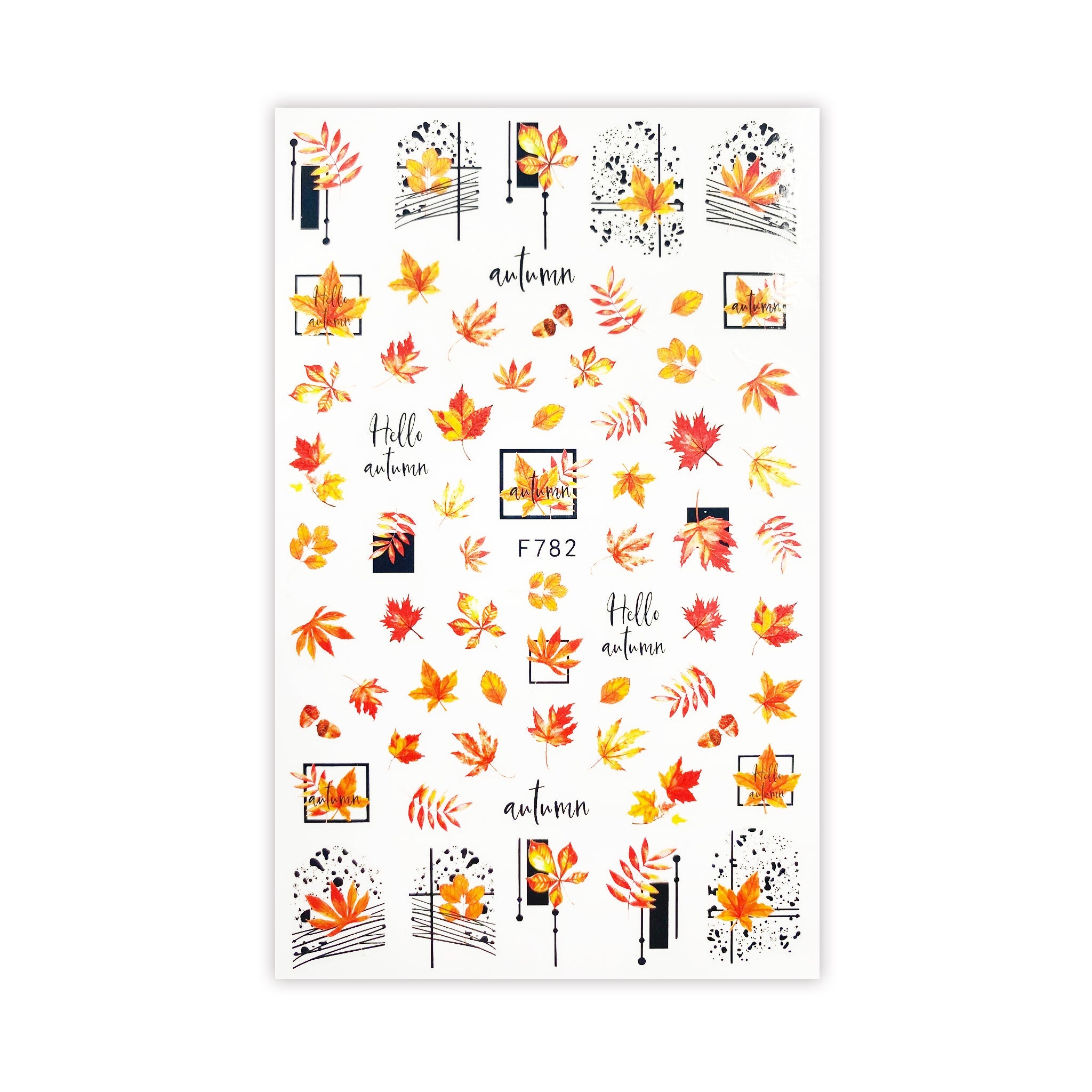 Yellow/Orange Fall Leaves Decals - Self Adhesive | Lula Beauty