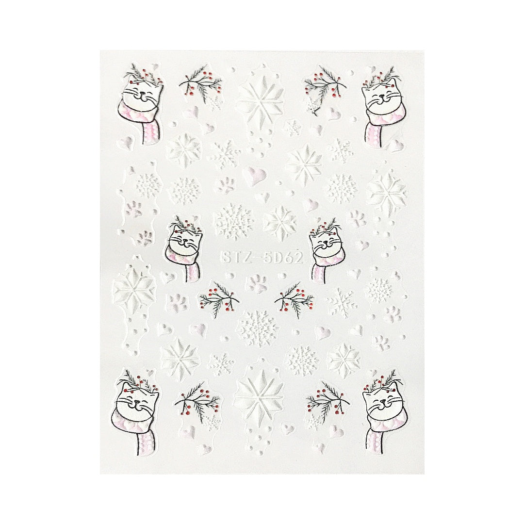 White Christmas with a Splash of Colour! ~ Self Adhesive Decals | Lula Beauty