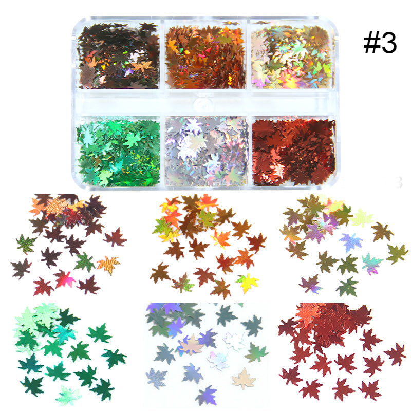Holographic Autumn Leaves Mini Samplers | Nail Art