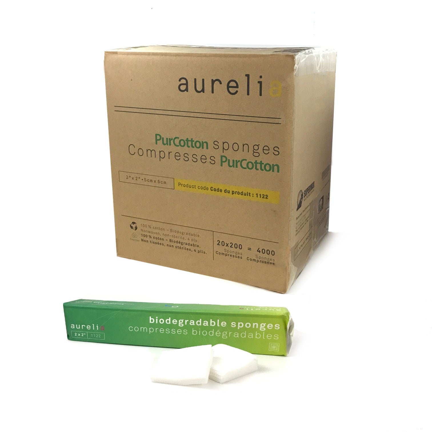 Pure Cotton Wipes Individual or by the Case