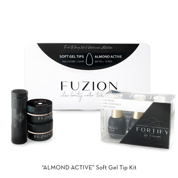 The Fuzion Complete Soft Gel Tip Kit - Almond Active, Coffin Active - Save Over $100!