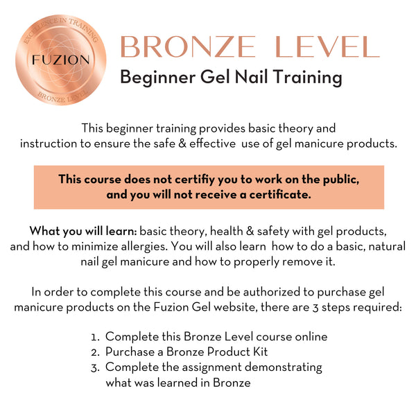 FREE Beginner ONLINE Gel Nail Training - Bronze Level 2024 (2624634)