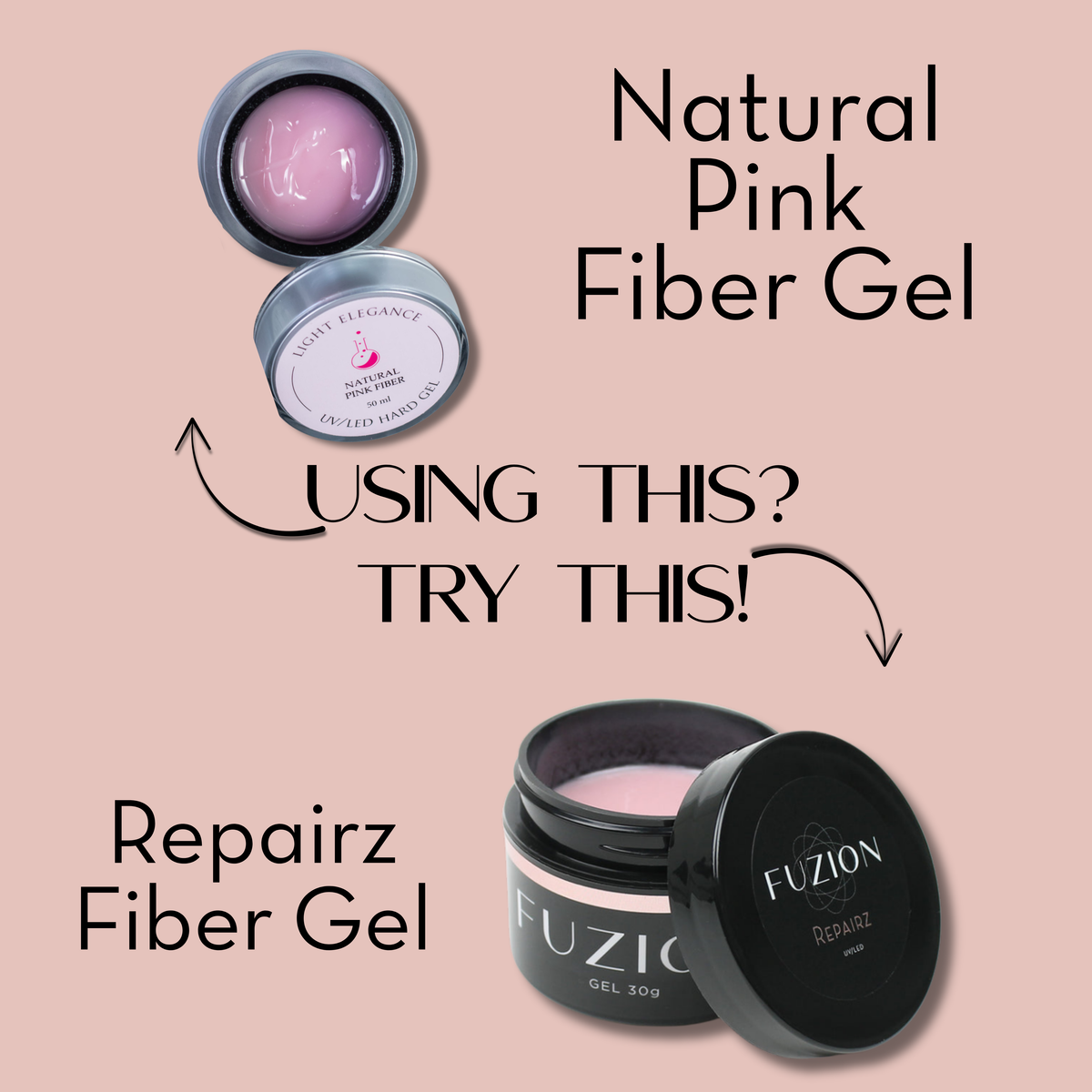 Repairz Gel UV/LED | Fibre Infused Hard Gel (Sample Size)