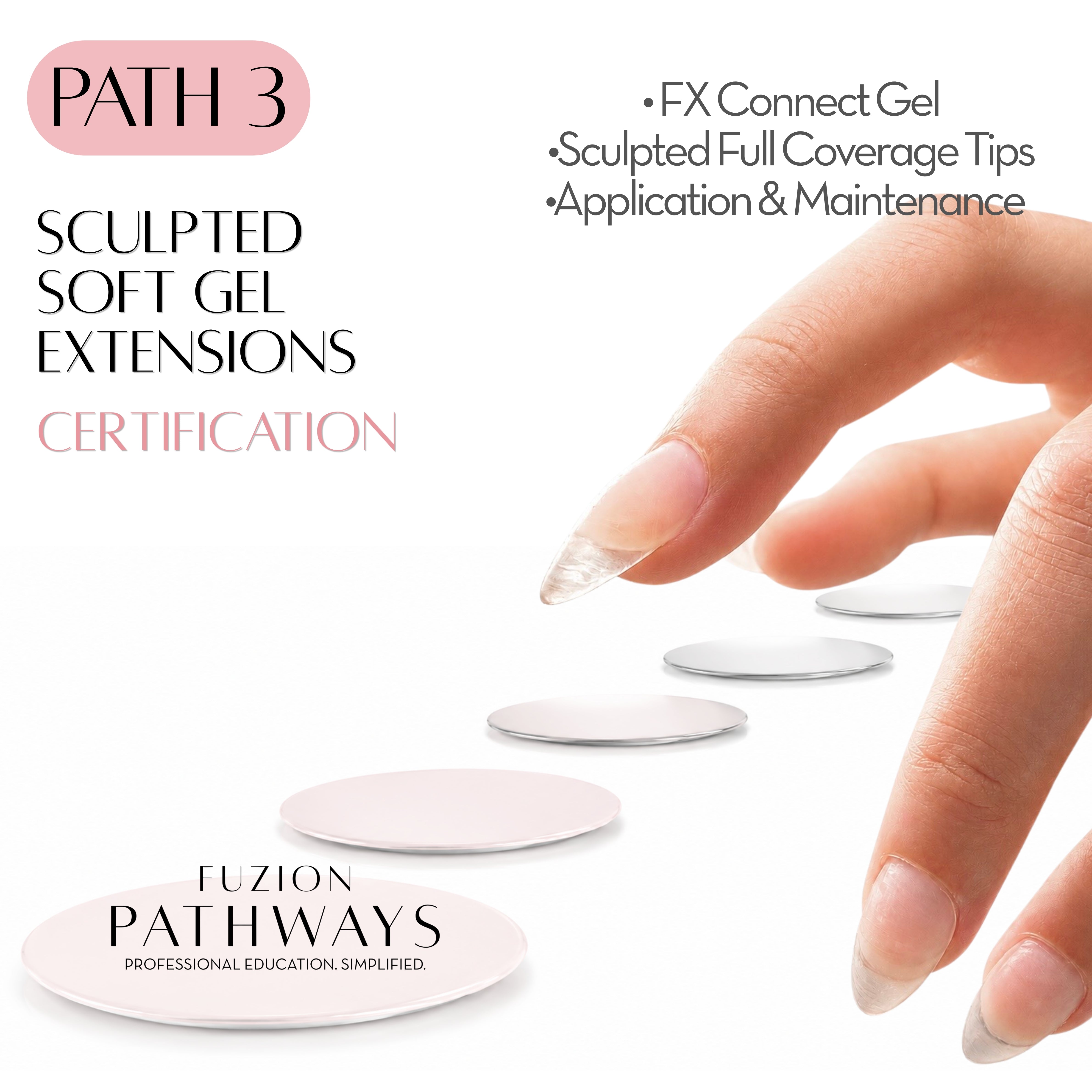 Path 3 - Sculpted Soft Gel Extension Certification description