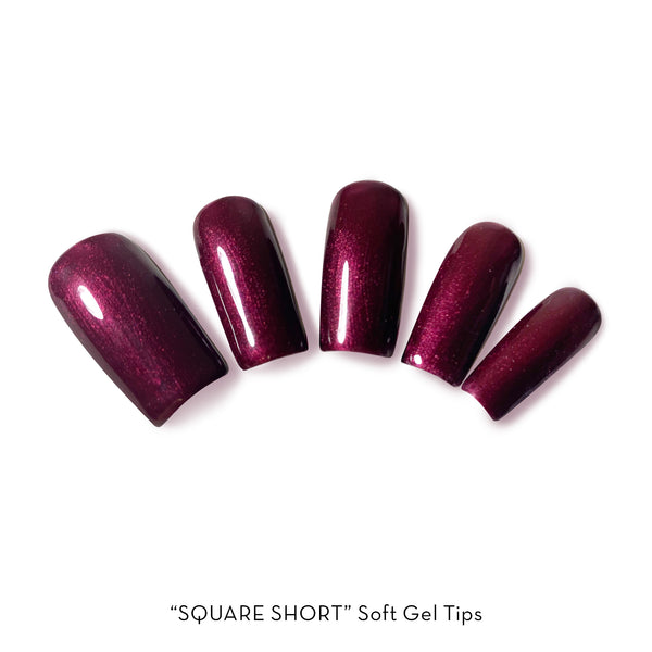 Soft Gel Tips | Square Short Clear - 600pk