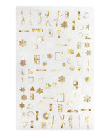 Holidays in Holo Gold ~ Snowflakes, Reindeer, Santa and More! Self Adhesive Decals | Lula Beauty