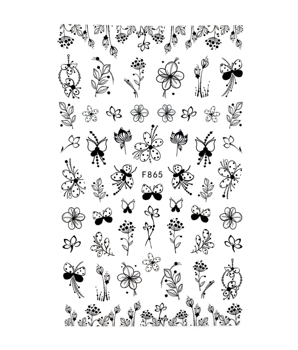 Floral Fantasy ~ Assorted Designs | Self Adhesive Decals