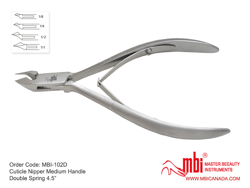 MBI-102D 1/8 Cuticle Nipper | Double Spring