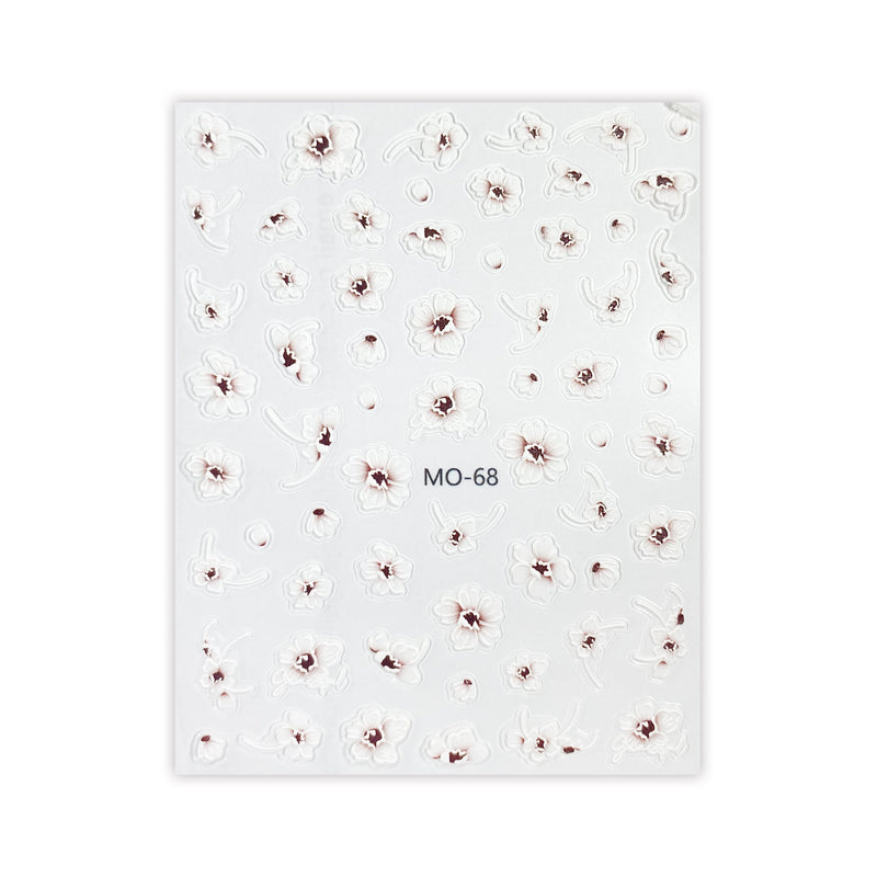 White Gradient Flower Self Adhesive Decal | Lula Beauty