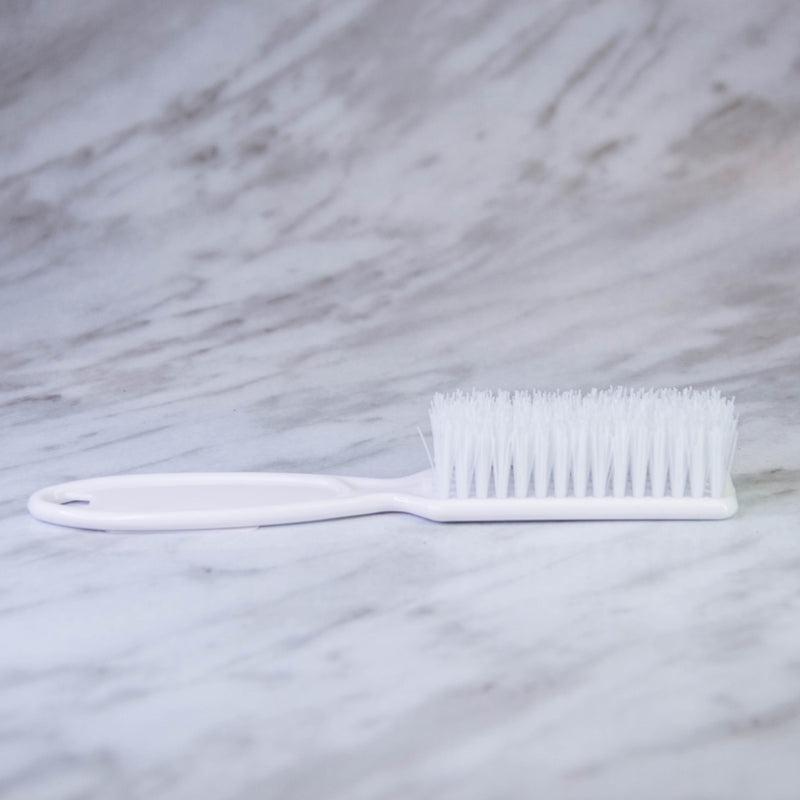 Scrub Brush with Handle - White